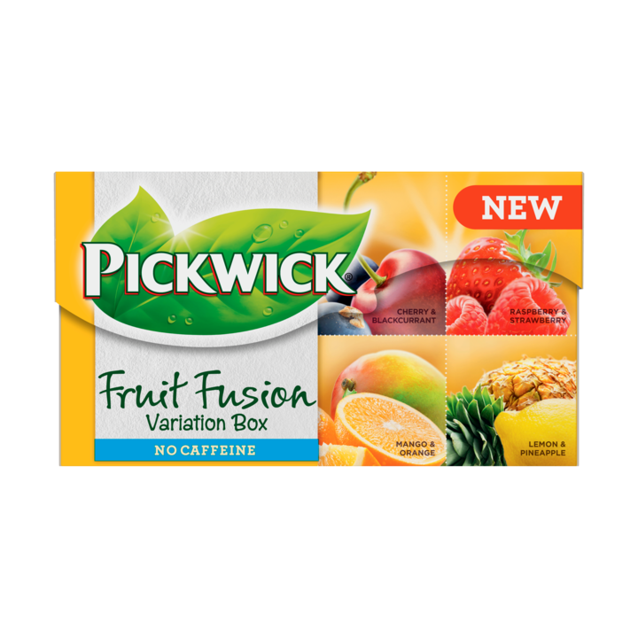 Pickwick fruit fusion variatiebox cafeïne vrij pakje