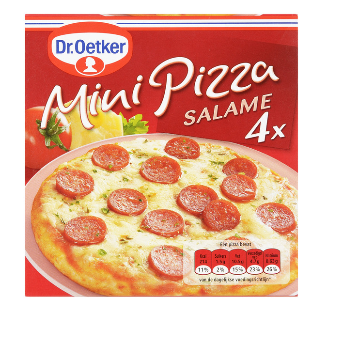 Pizza mini salami Dr Oetker 4 stuks