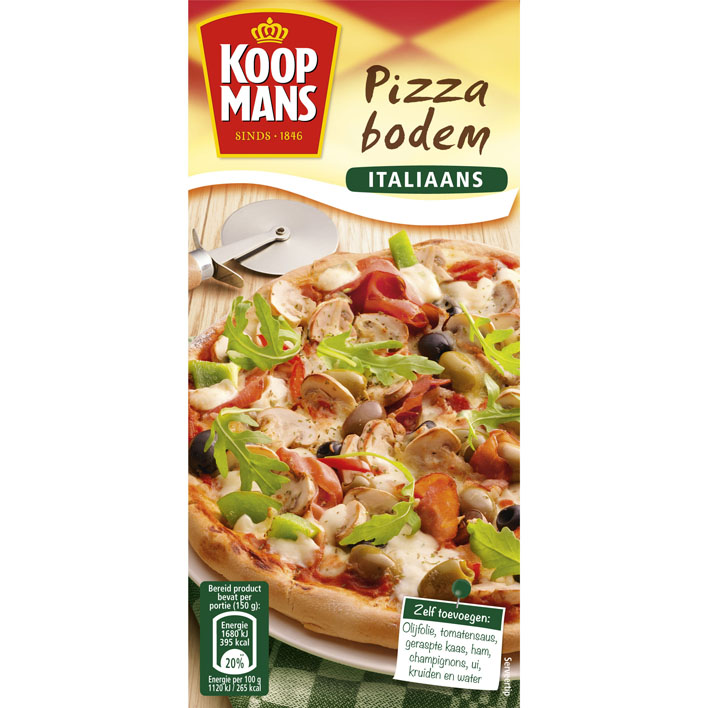 Pizzabodemmix italiaans Koopmans 450 gram