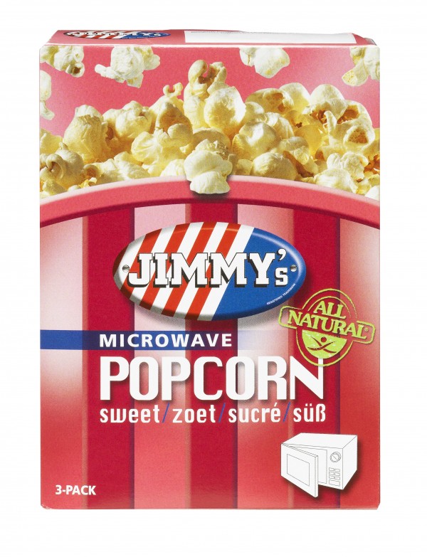 Popcorn zoet magnetron 3 x 90 gram
