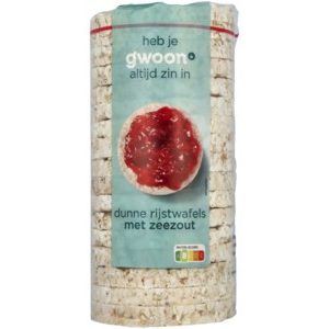 Rijstwafels met zeezout G'woon  rol 130 gram