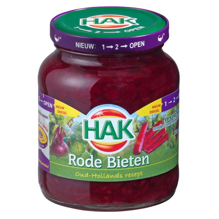 Rode bieten sticks zoetzuur Hak pot 355 gram