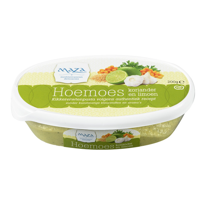 Salade hoemoes Maza koriander en limoen 200 gram