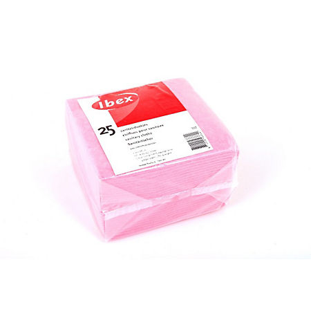 Sanitairdoekjes Ibex roze 25 stuks