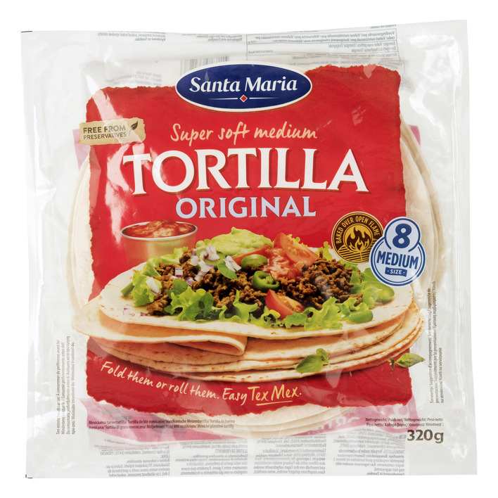 Santa Maria original wrap tortilla soft 8 stuks