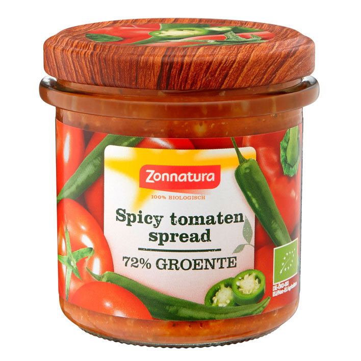 Spicy tomaten spread Zonnatura 135 gram