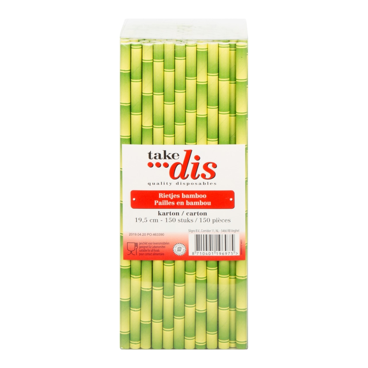 Take Dis drinkrietjes bamboo 150 stuks