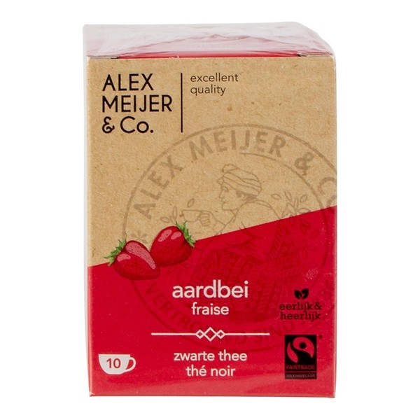 Thee Alex Meijer aardbeien fairtrade 6 x 10 x 1,5 gram