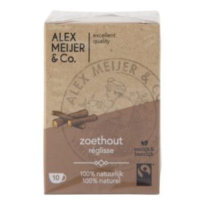 Thee Alex Meijer zoet hout fairtrade 6 x 10 x 1,5 gram