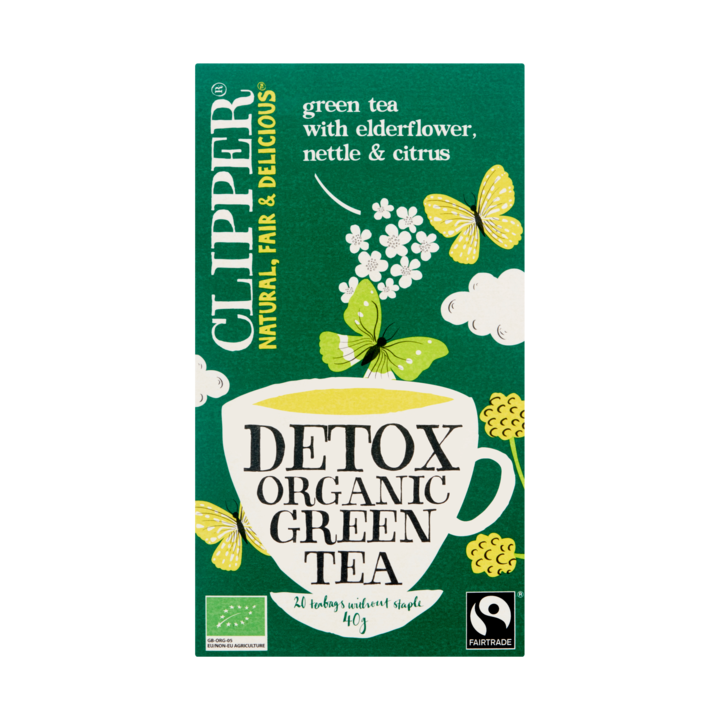 Clipper thee detox organic green tea pakje