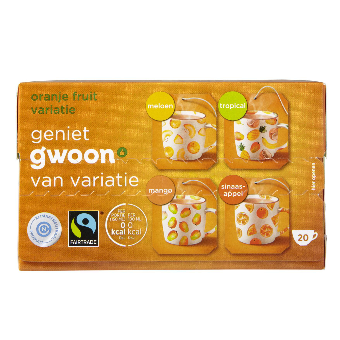 Thee G'woon fruit sensatie oranje 20x 2 gram
