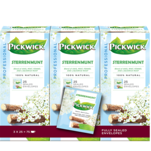 Thee Pickwick Sterrenmunt professioneel  3 x 25 x 2 gram