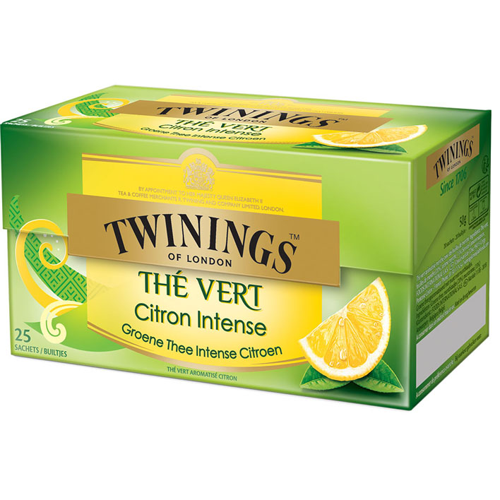 Thee Twinings groene thee met citroen 25 stuks