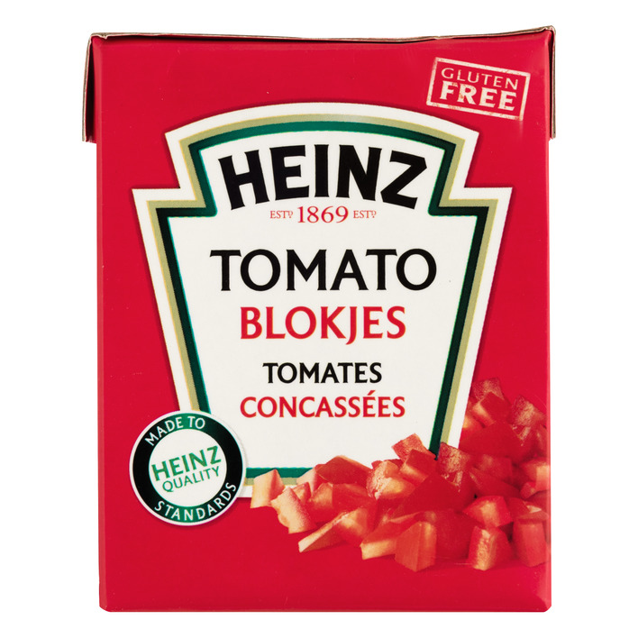 Tomaten blokjes naturel Heinz 390 gram