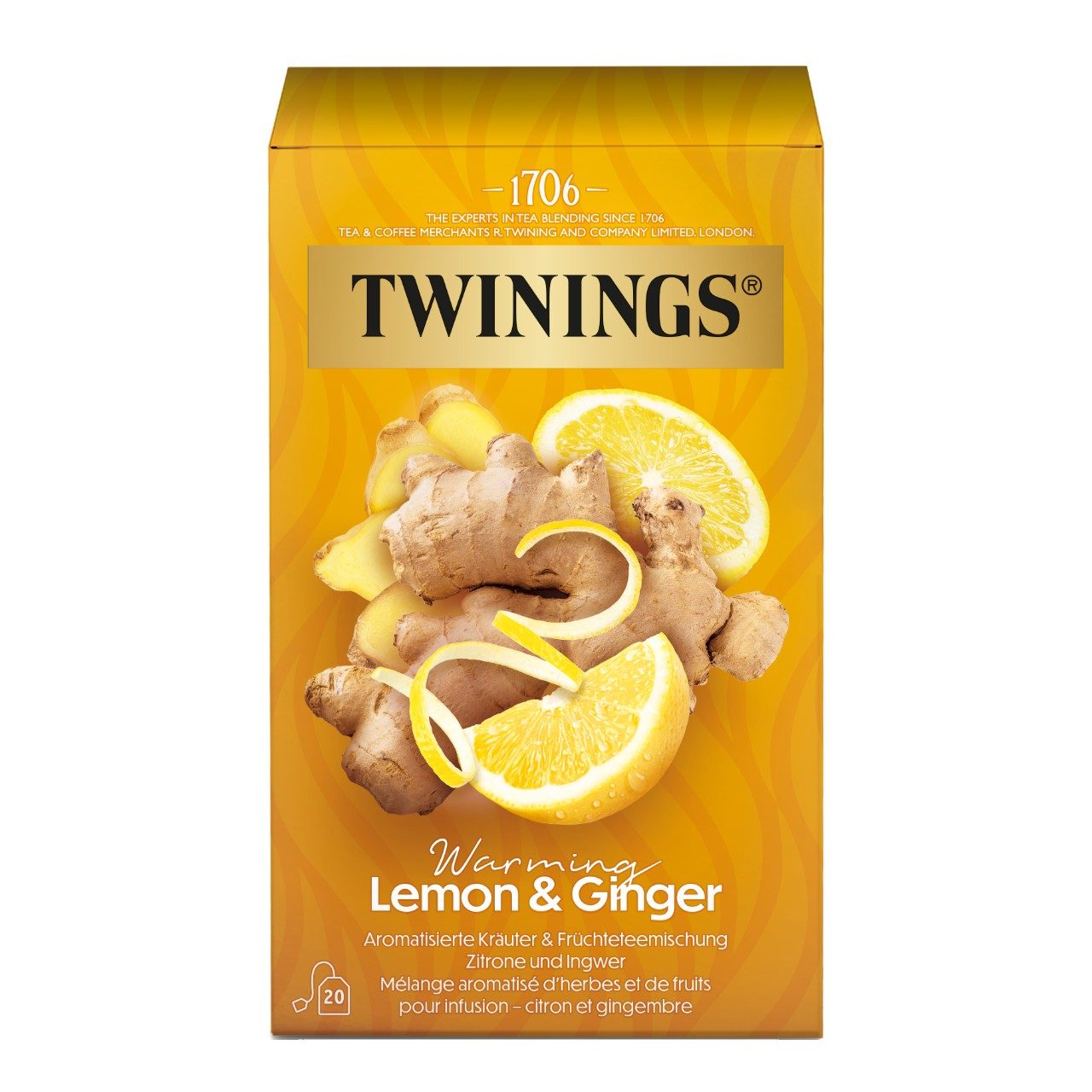 Thee Twinings citroen & gember 20 zakjes