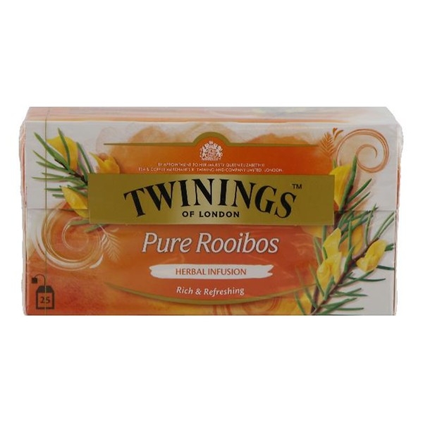 Thee Twinings rooibos pakje 25 zakjes x 2 gram