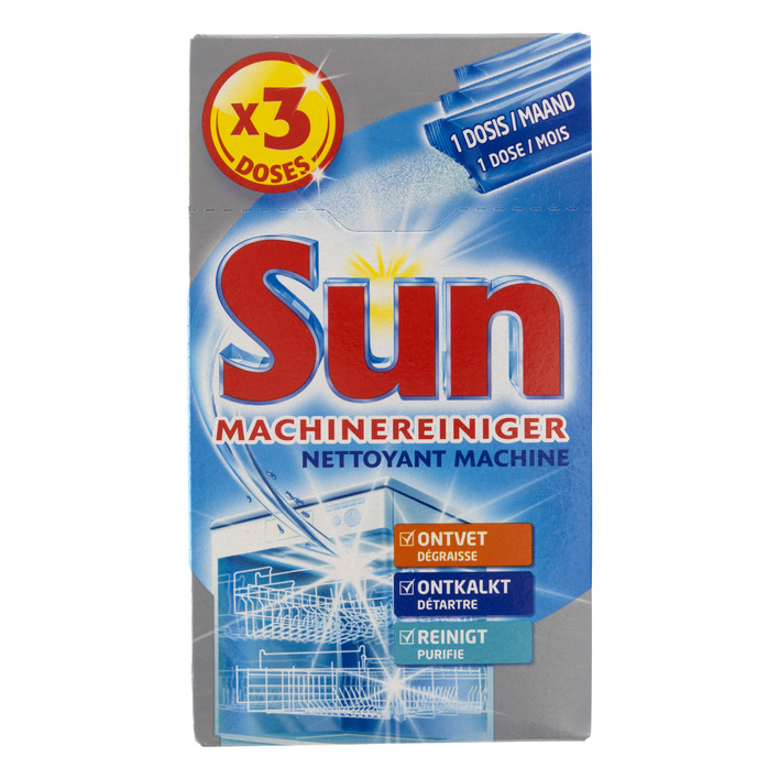 Vaatwasmachinereiniger Sun 3 x 40 gram