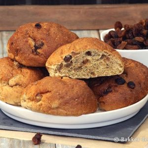 Volkoren rozijnenbol vers per stuk