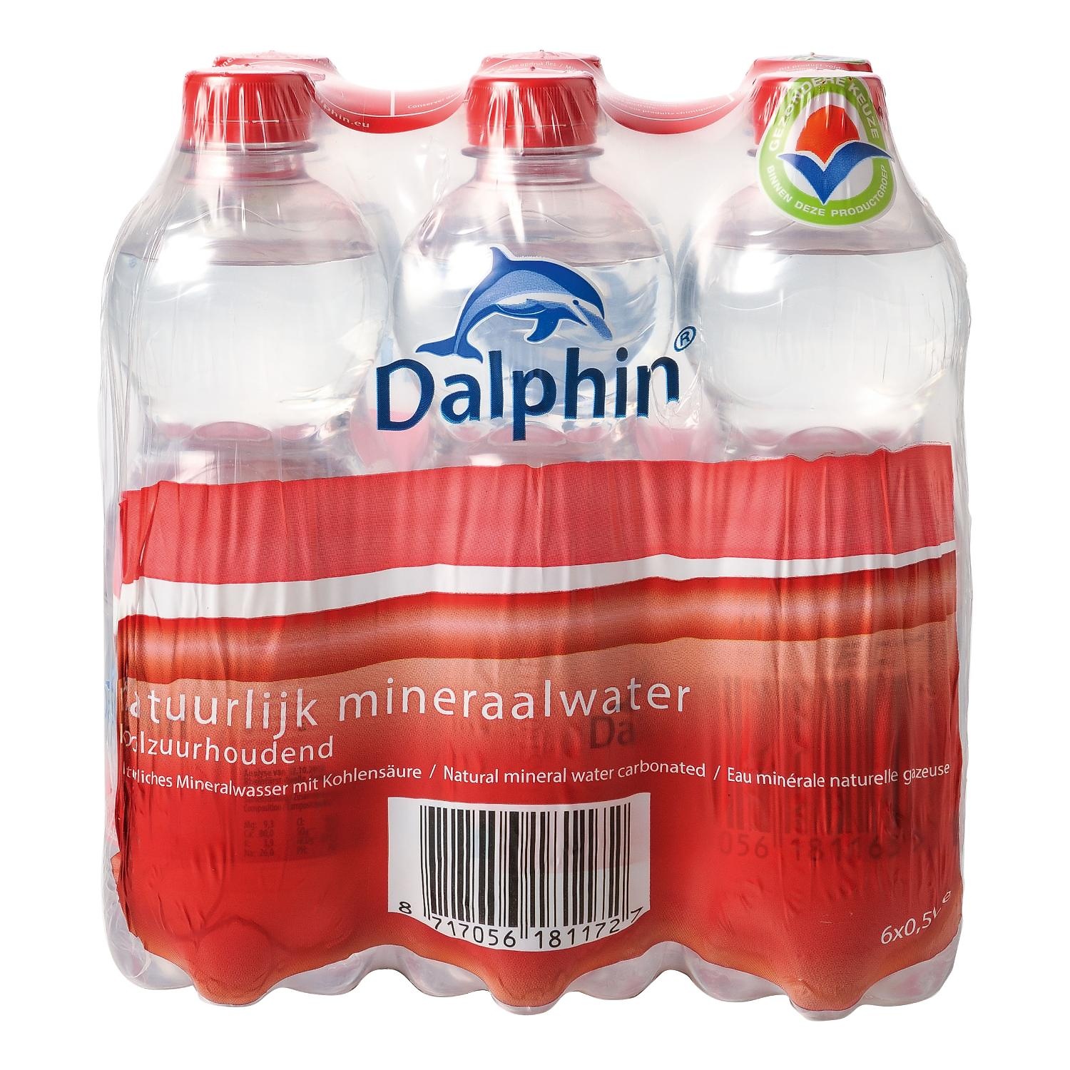 Water Dalphin met koolzuur 18 petfles a 50 cl.