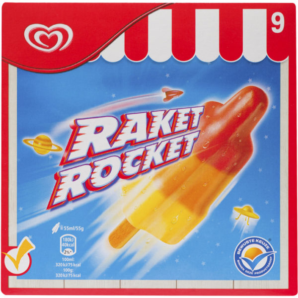 Waterijs Ola raket 9 stuks