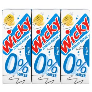 Wicky zero fruit 6 x 0,2 liter