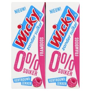 Wicky Fruitdrink zero framboos 3 x 10 pakjes x 20 cl