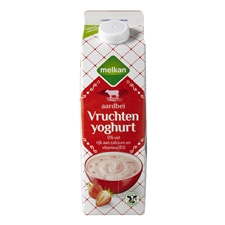 Yoghurt mager aardbeien Melkan 1L