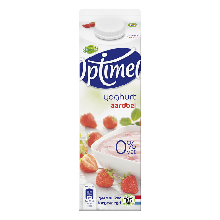 Yoghurt Optimel aardbei 1L