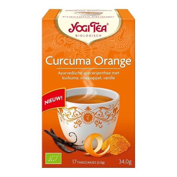 Yogi thee biologisch tumeric orange pakje
