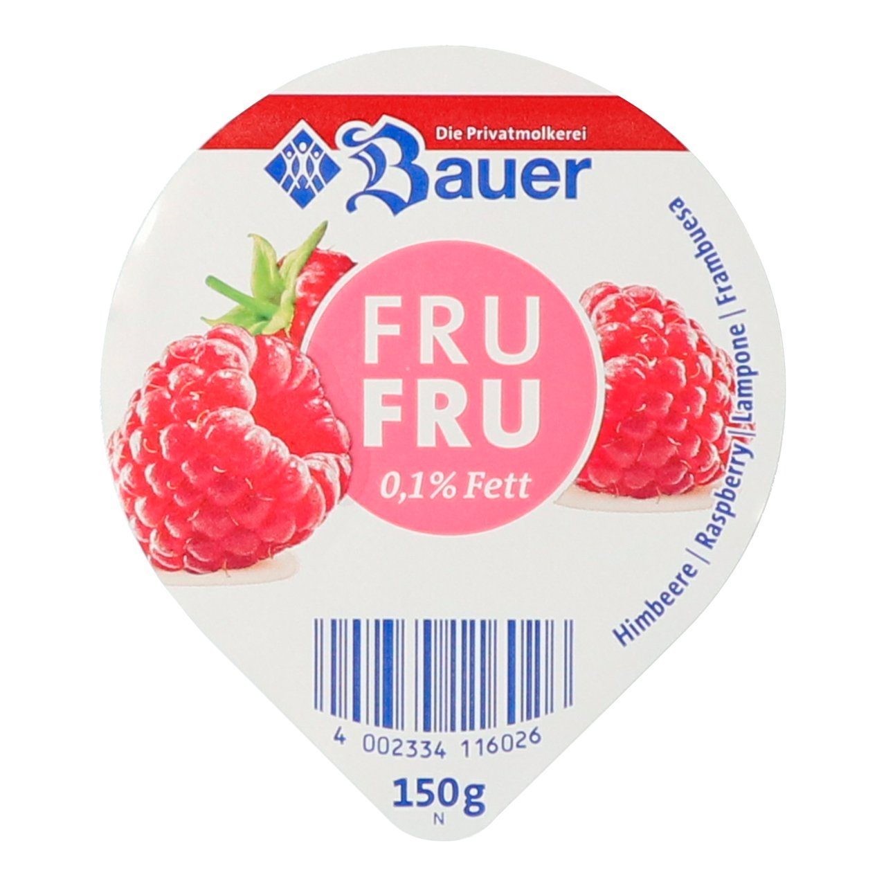 Magere vruchtenyoghurt Bauer 10stx150 gram