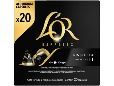 Lór espresso ristretto koffiecups 20 capsules