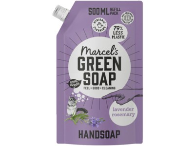 Marcel's green soap handzeep lavender rosemary navul 500 ml
