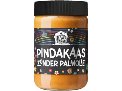 Pindakaas Flower farm pot 350 gram zonder palmolie
