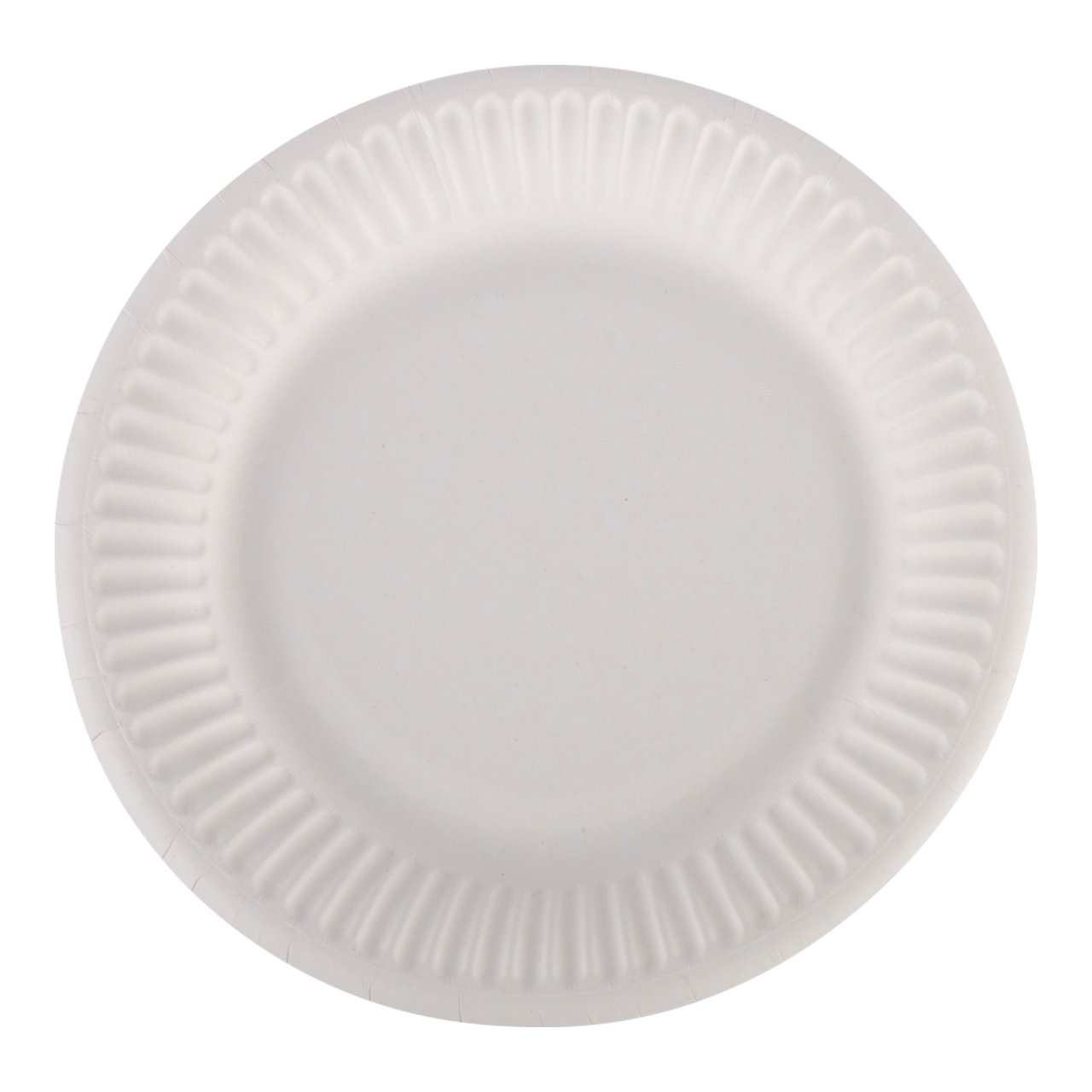 Take dis bord15 cm rond karton wit FSC 100 stuks