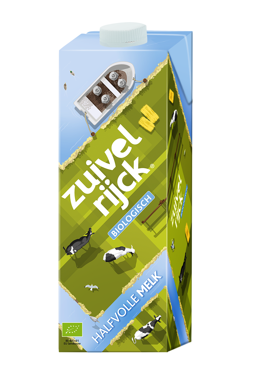 Zuivelrijck biologische houdbare halfvolle melk 12x1 liter pak