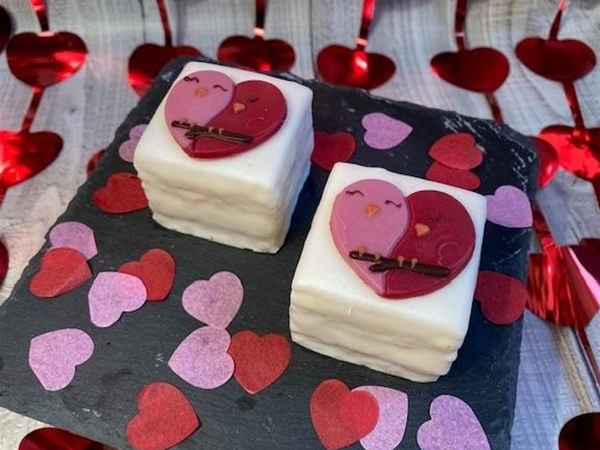 Valentijn wit mini gebak